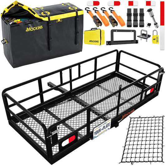 60"x24"x14" High Rail Hitch Carrier & 30 Cu Ft Cargo Bag