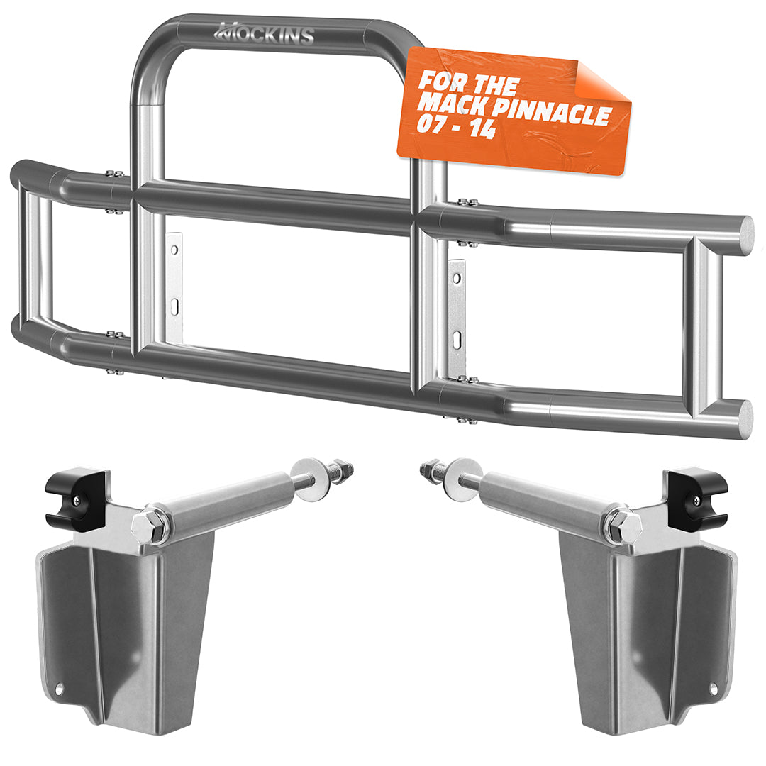 90"x11.5"x25.5" Front Bumper Guard with Mounting Brackets for Mack Pinnacle 2007-2014