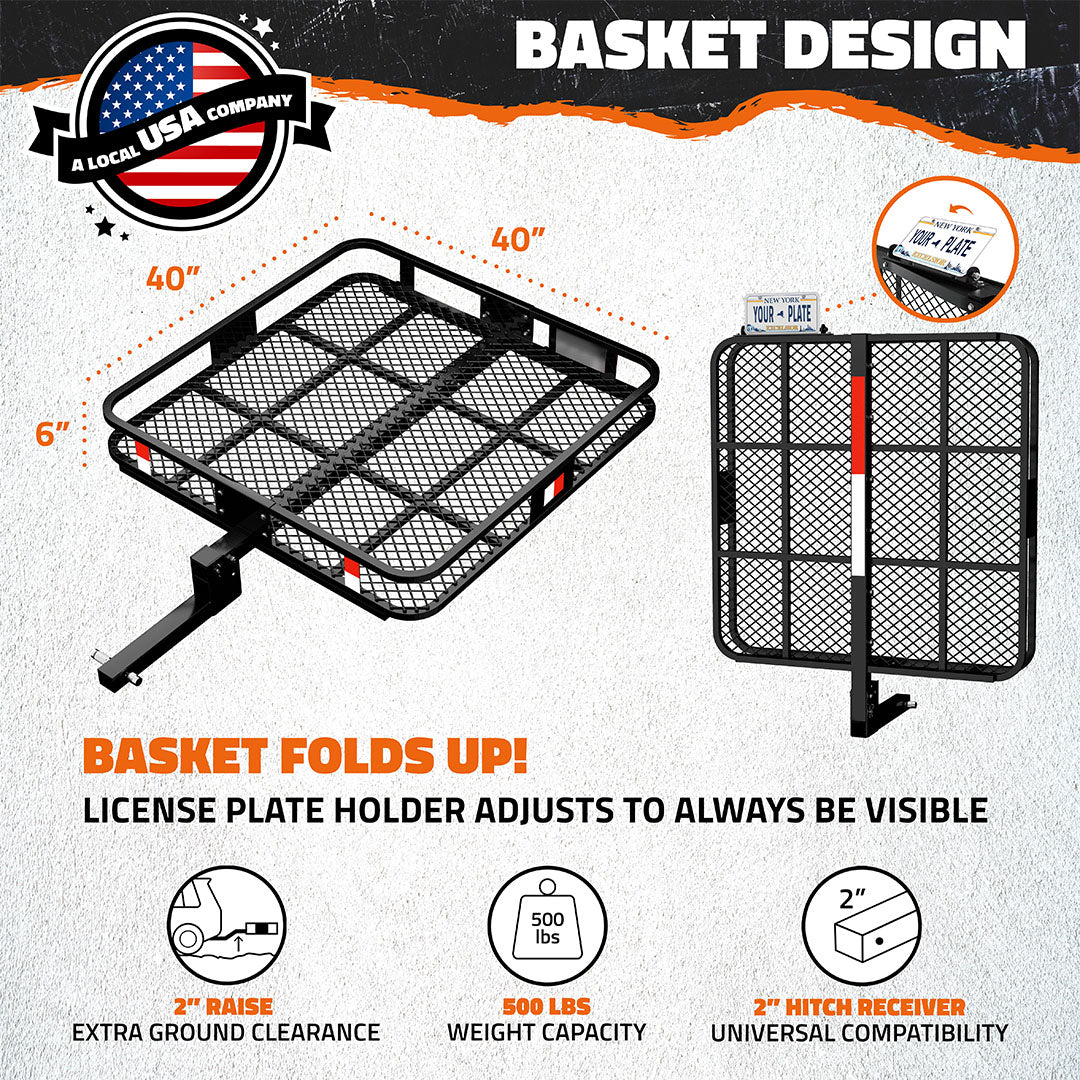 40"x40"x6" Square Hitch Carrier