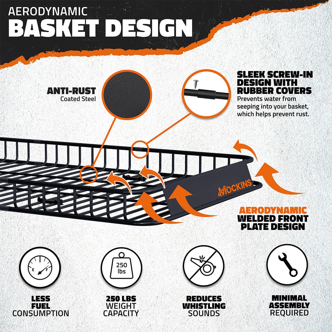 90"x50"x6" XXL Rooftop Carrier Basket