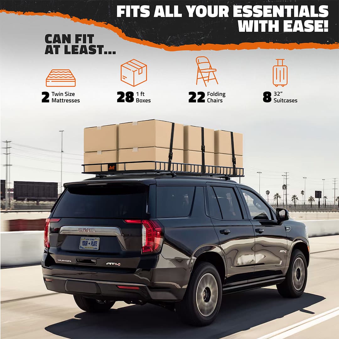 90"x50"x6" XXL Rooftop Carrier Basket