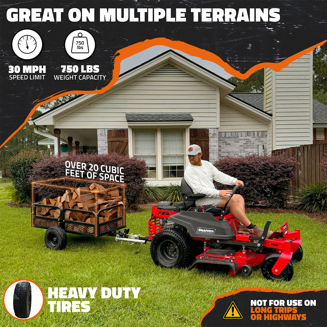 55"x30"x15" Utility Trailer with Ramp & Attachable Jack Stand