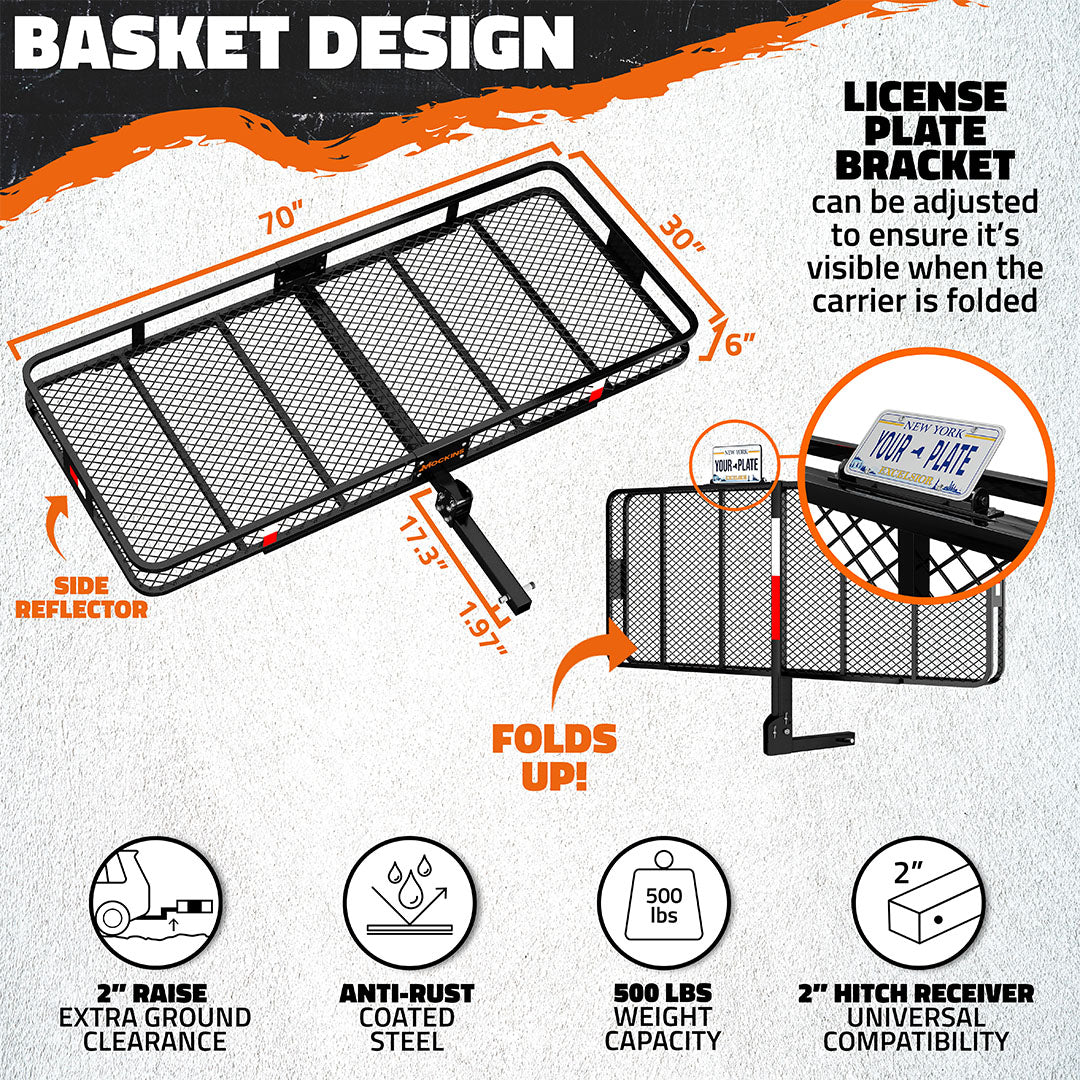 70"x30"x6" Cargo Hitch Carrier