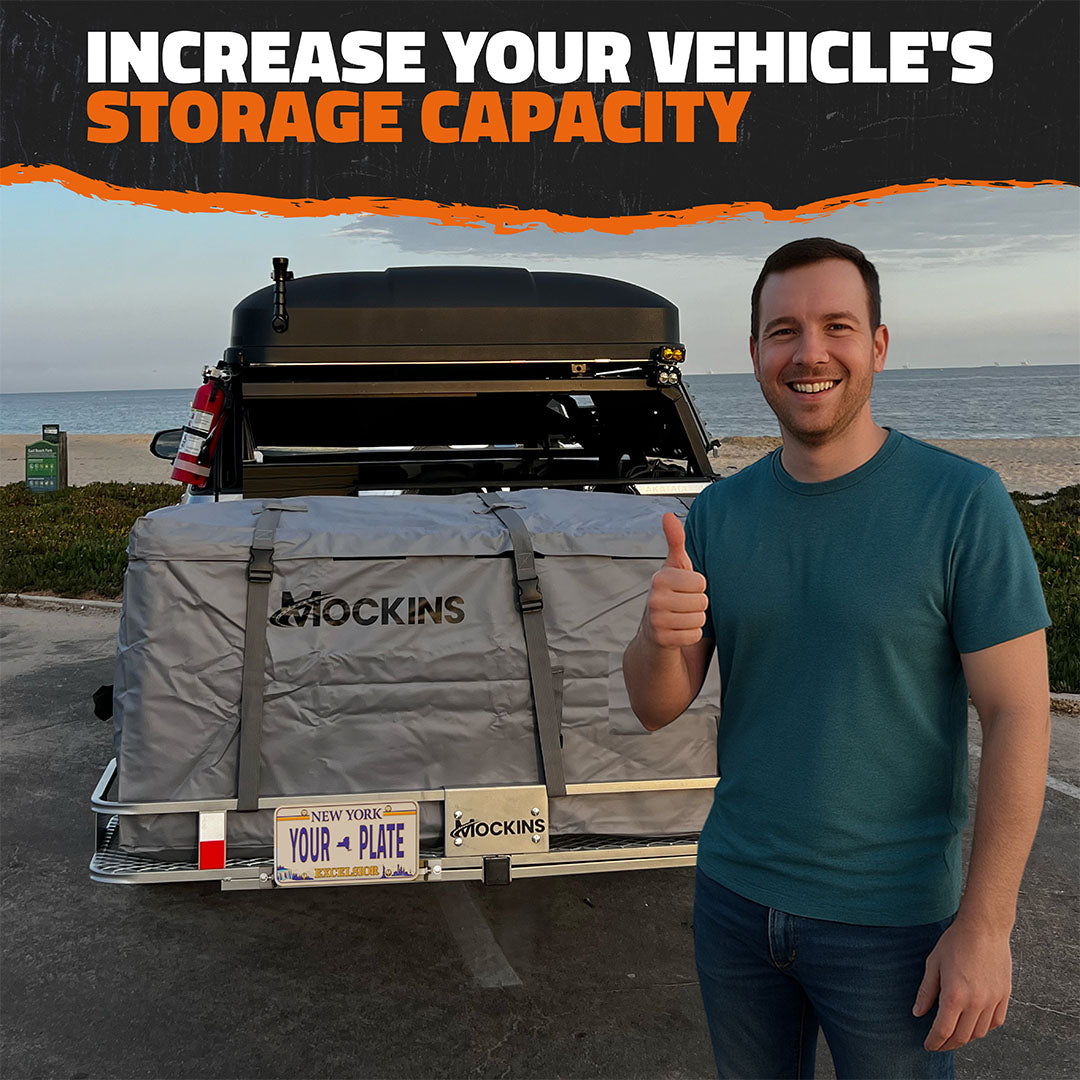 16 Cu Ft. Gray Waterproof Car Carrier Cargo Bag (58"x20"x24")