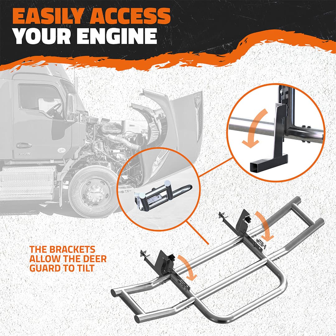 Front Bumper Guard Mounting Brackets for International Prostar 2008-Current (Brackets ONLY)