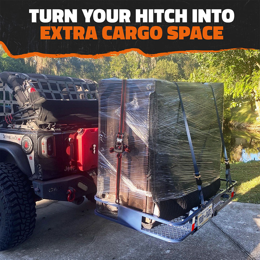 60"x30"x6" Navy Hitch Carrier & 30 Cu Ft Navy Cargo Bag