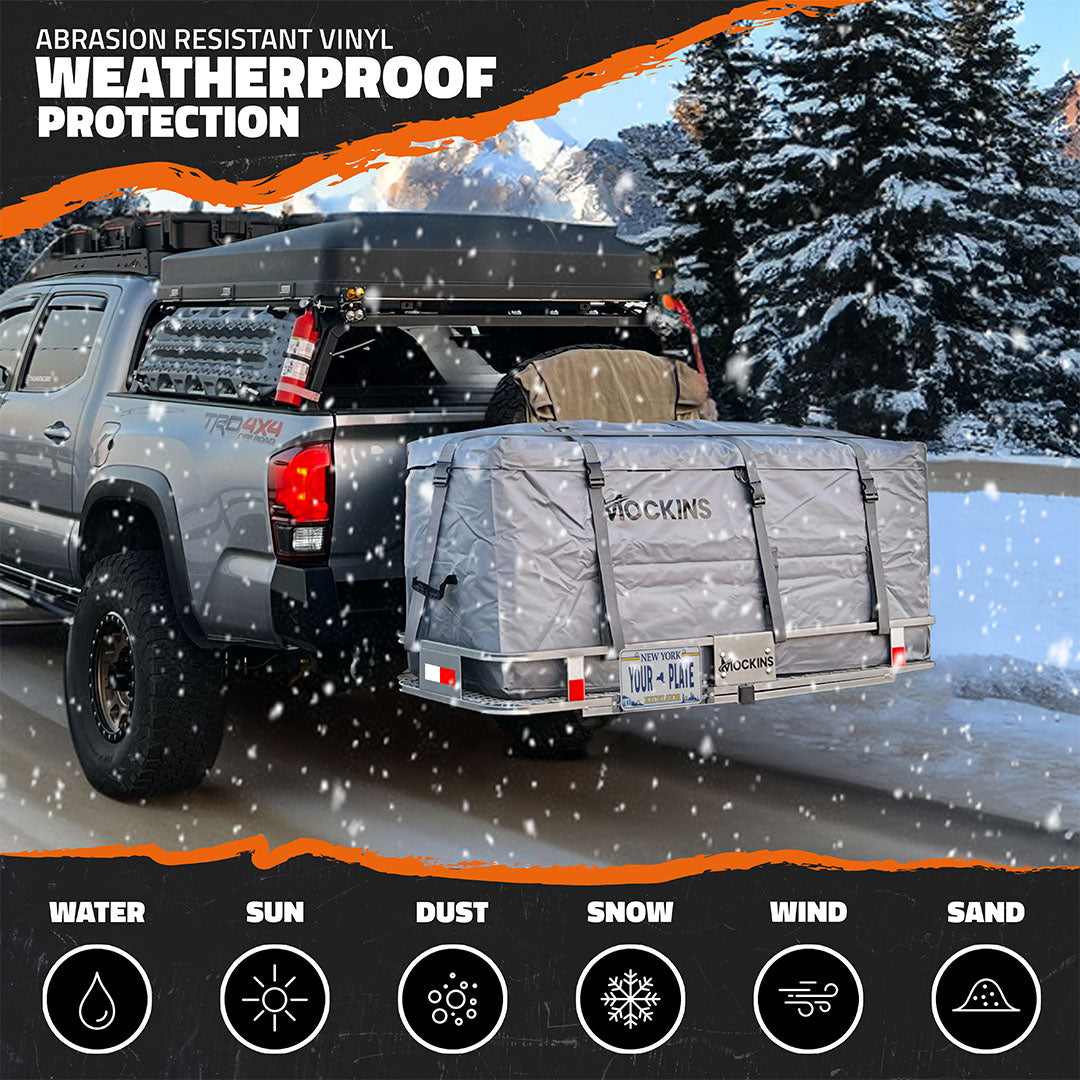 16 Cu Ft. Gray Waterproof Car Carrier Cargo Bag (58"x20"x24")