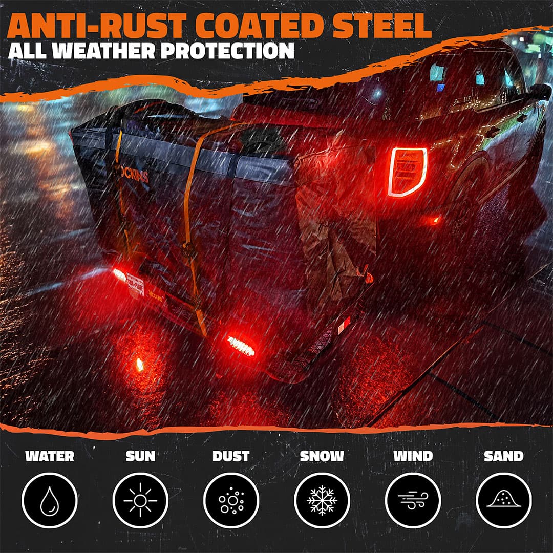60"x20"x6" Hitch Carrier + Rear Lights