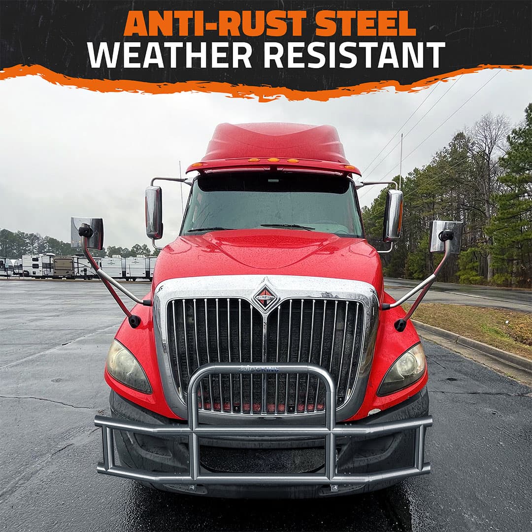90"x11.5"x25.5" Front Bumper Guard with Mounting Brackets for International Prostar 2008-Current