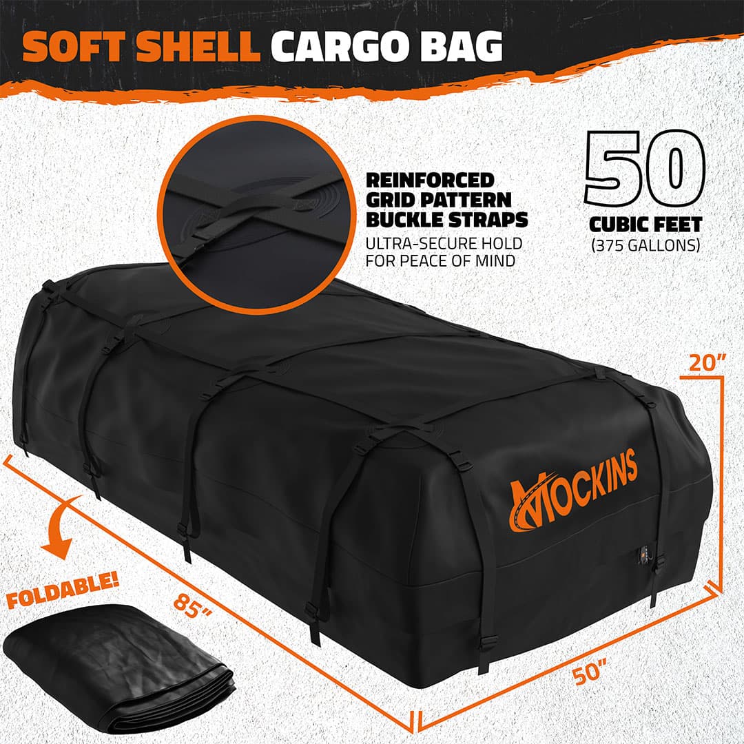 90"x50"x6" XXL Roof Carrier & 50 Cu Ft Roof Bag