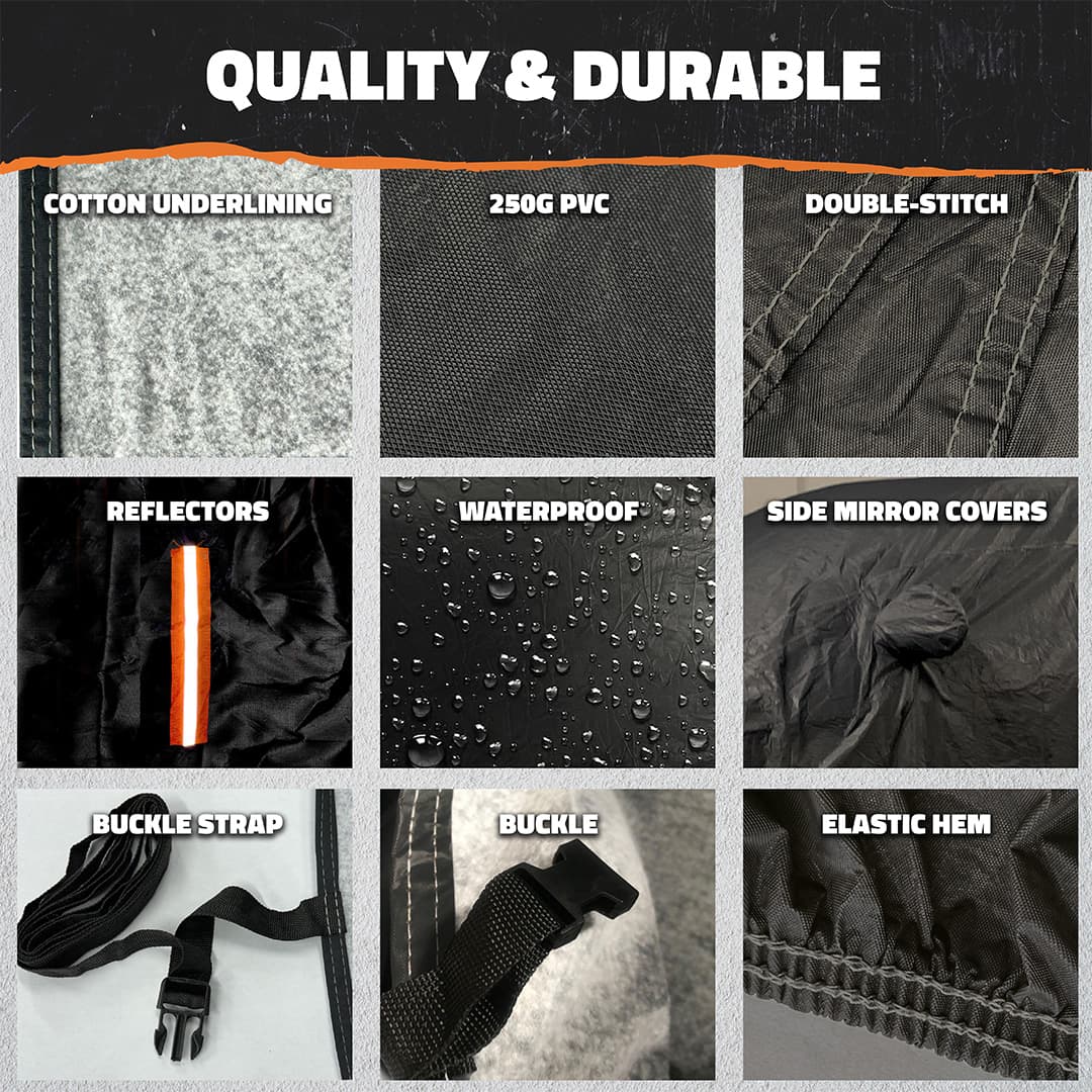 Heavy Duty Waterproof Car & SUV Covers - Cotton Lined
