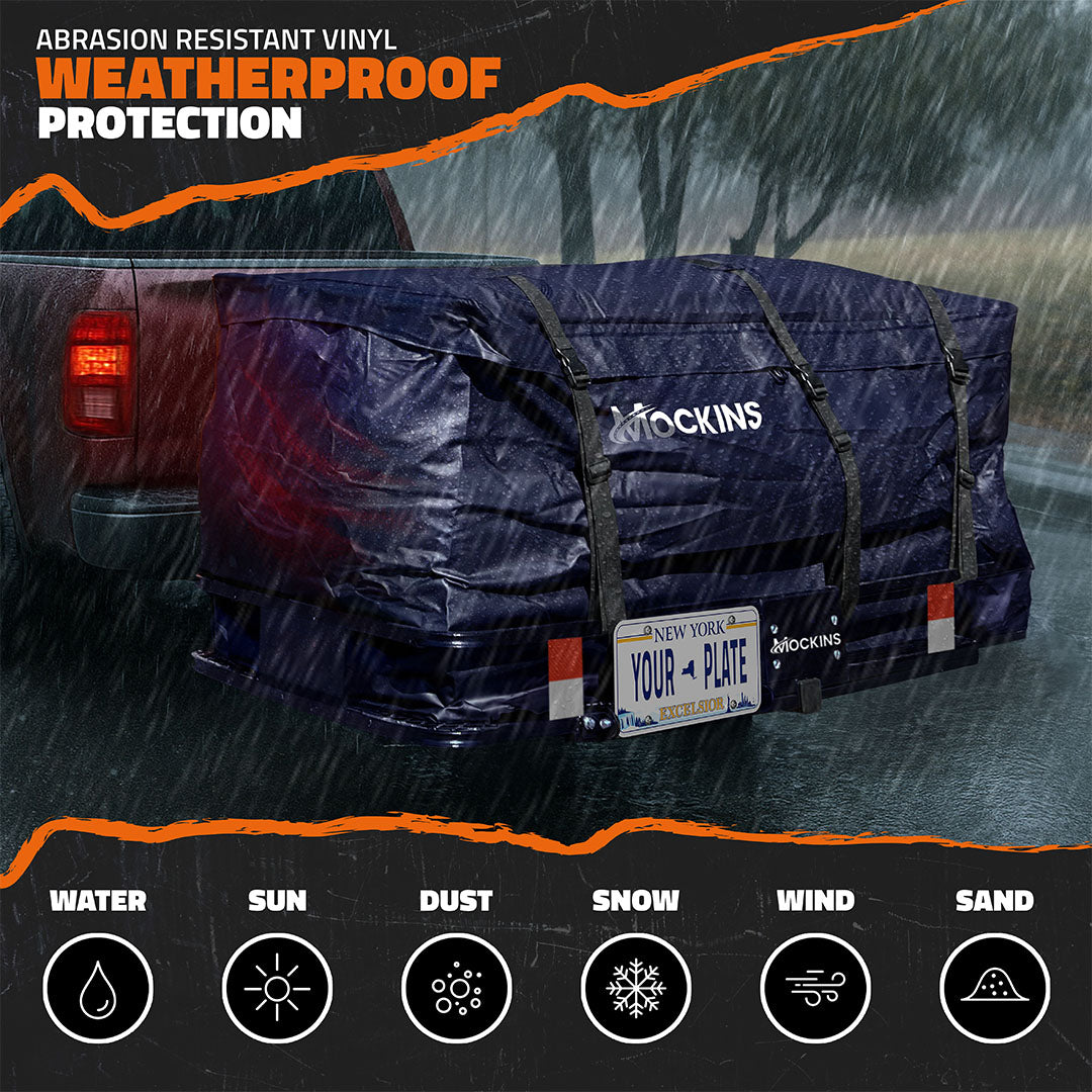 60"x30"x6" Navy Hitch Carrier & 30 Cu Ft Navy Cargo Bag