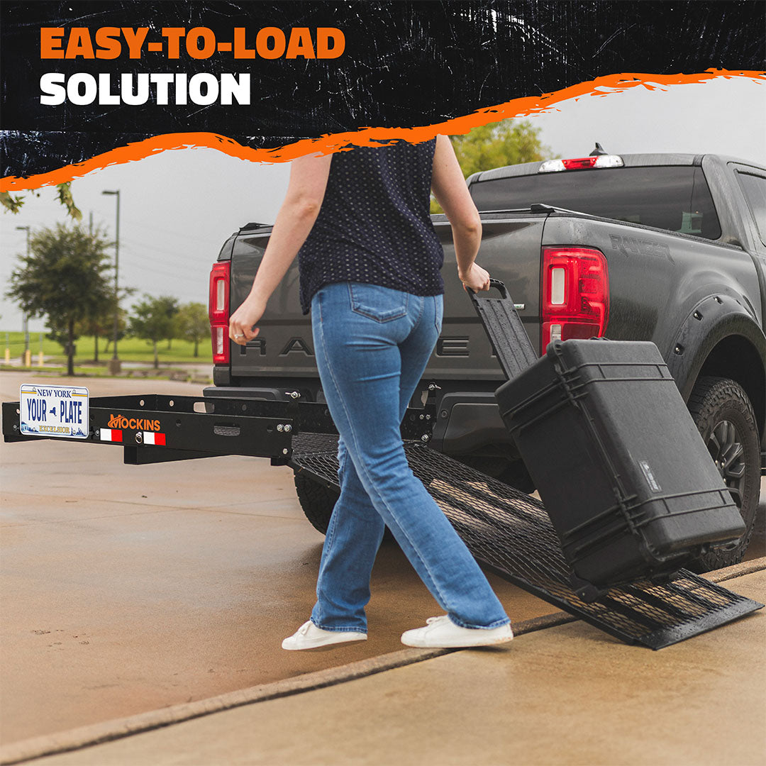48"x28.5"x4.5" Wheelchair Hitch Carrier & Ramp