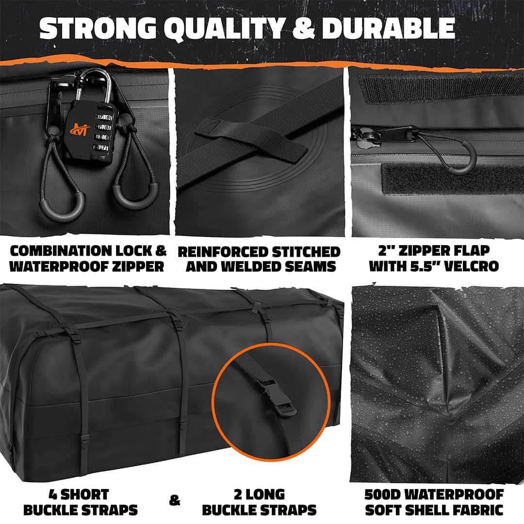 90"x50"x6" XXL Roof Carrier & 50 Cu Ft Roof Bag