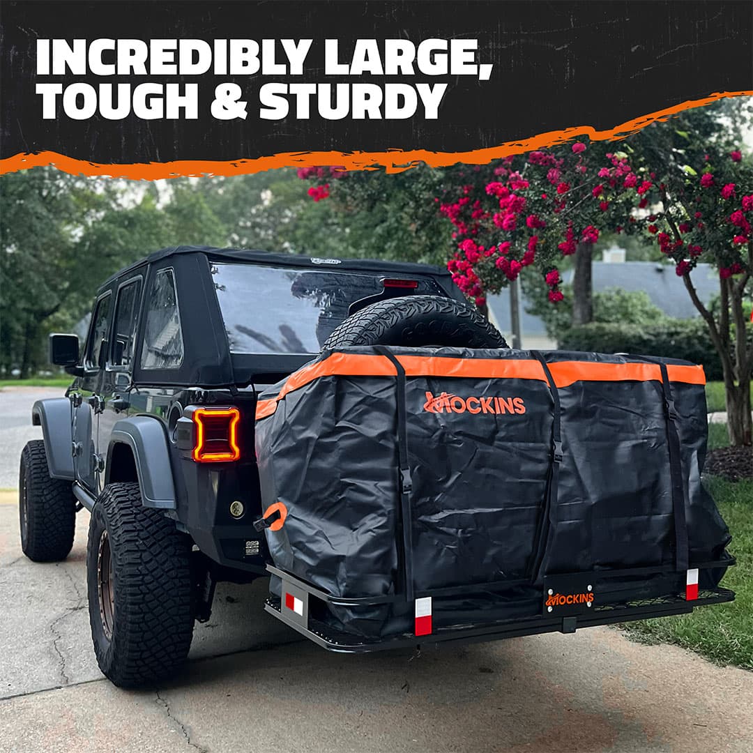 60"x24"x6" Hitch Carrier & 30 Cu Ft Cargo Bag + Packing Cubes