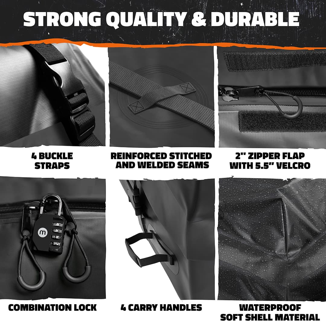 64"x39"x6" Extendable Roof Carrier & 16 Cu Ft Roof Bag
