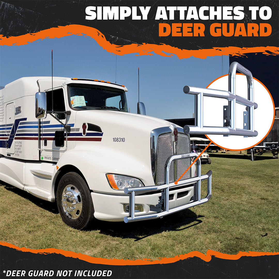 Front Bumper Guard Mounting Brackets for Kenworth T660 / T680 (Brackets ONLY)