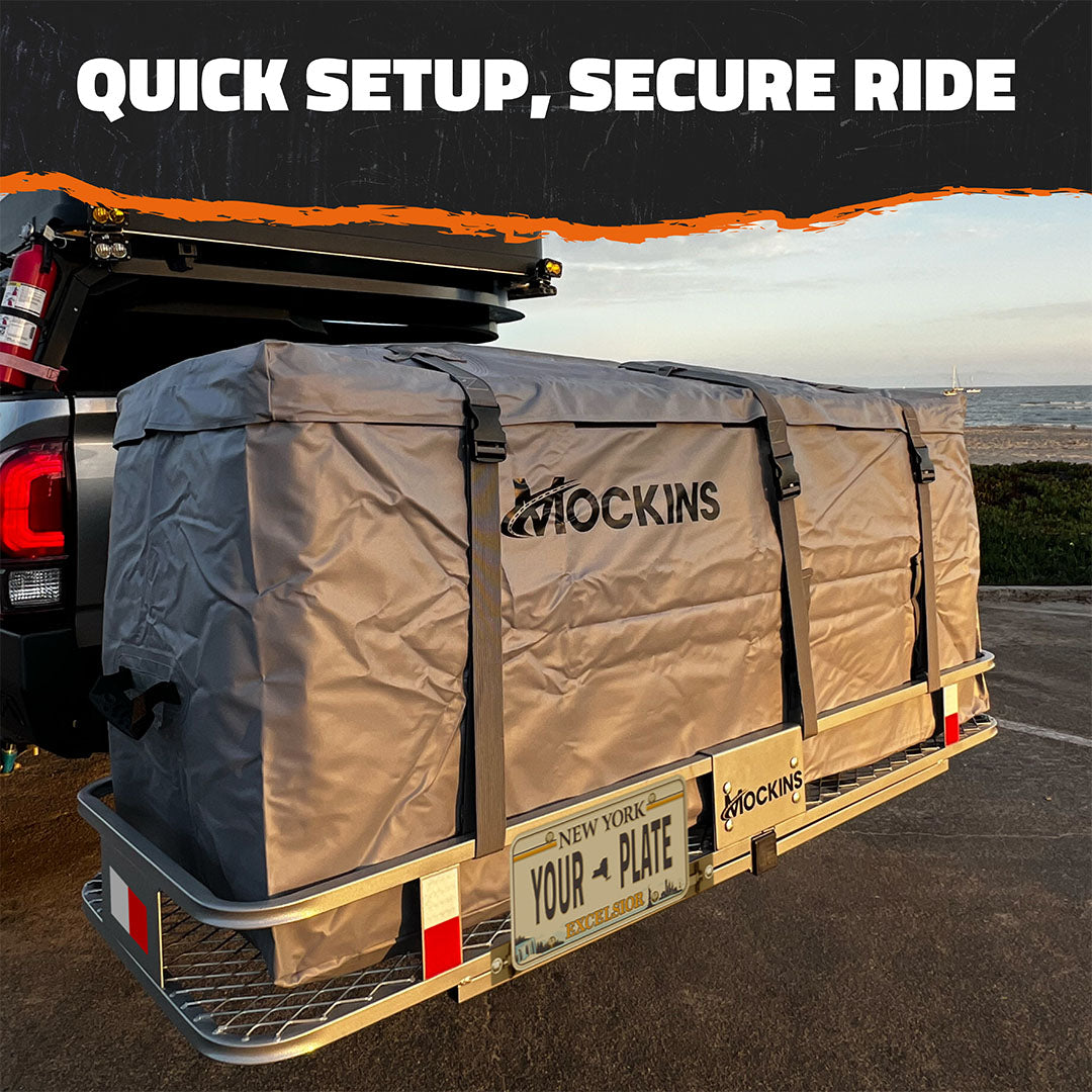 16 Cu Ft. Gray Waterproof Car Carrier Cargo Bag (58"x20"x24")
