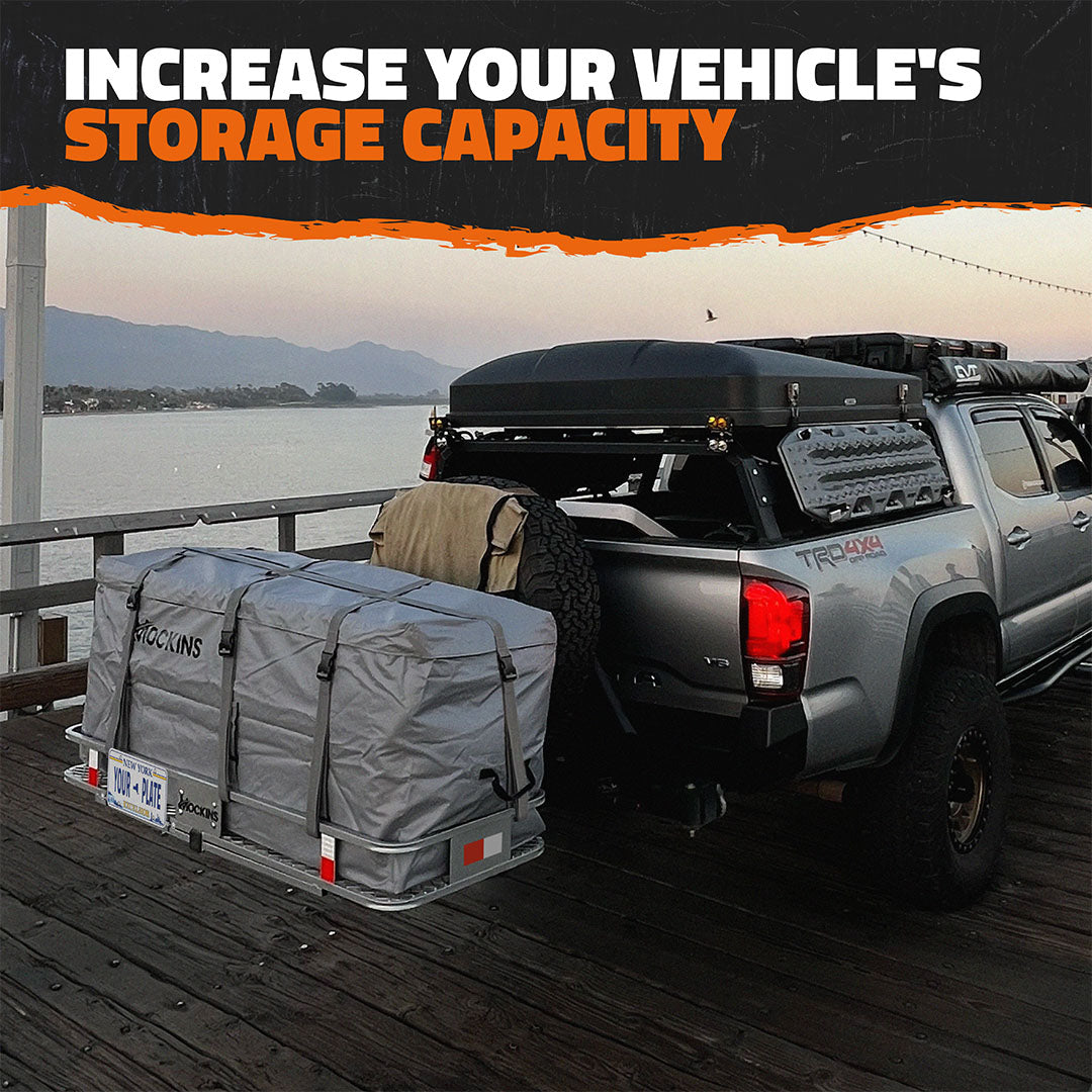 16 Cu Ft. Gray Waterproof Car Carrier Cargo Bag (58"x20"x24")