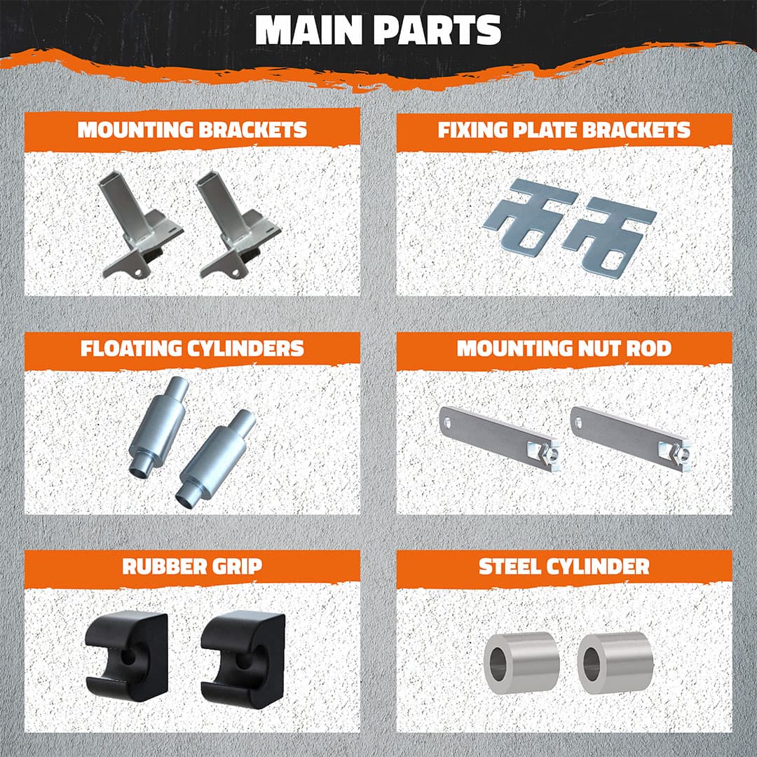 Front Bumper Guard Mounting Brackets for Kenworth New Models (Brackets ONLY)