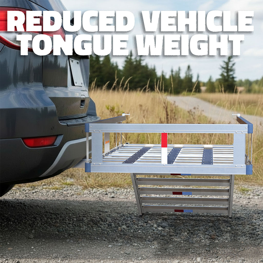 50"x29"x8" Aluminum Hitch Carrier with Ramp