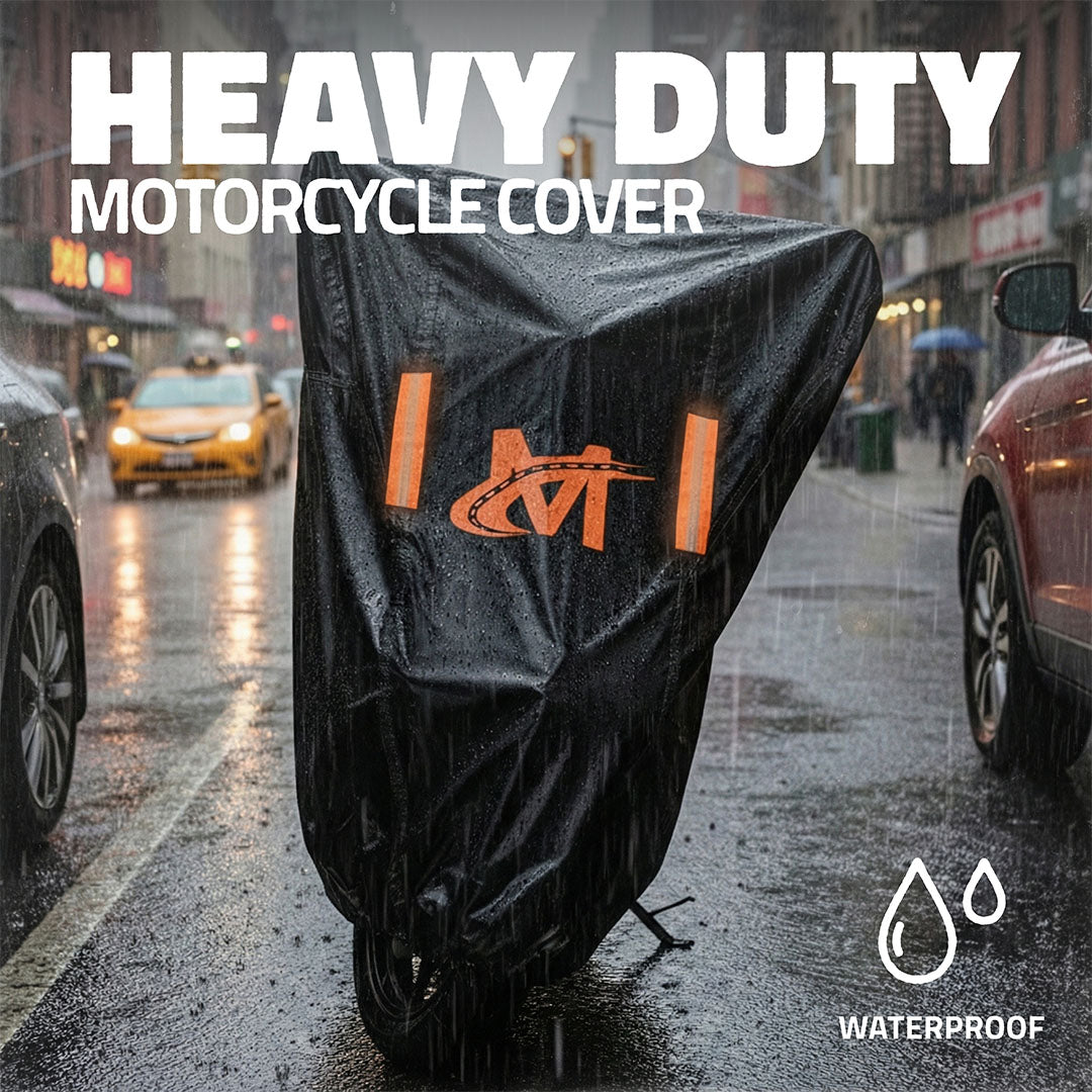91"x49"x39" Heavy Duty 250g PVC Motorcycle Cover with Cotton Lining