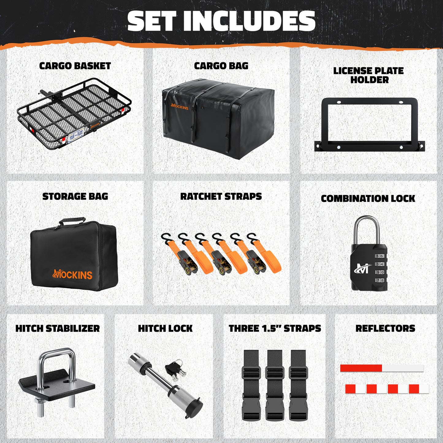 60"x36"x6" Hitch Carrier & 35 Cu Ft Cargo Bag