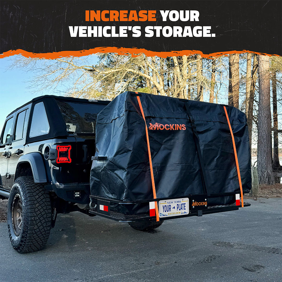 60"x24"x6" Hitch Carrier & 25 Cu Ft Cargo Bag