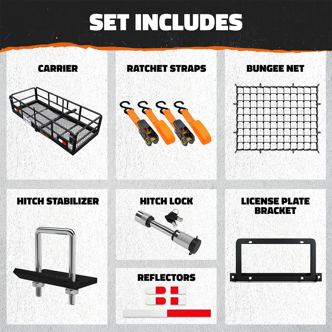 60"x24"x14" High Rail Hitch Carrier
