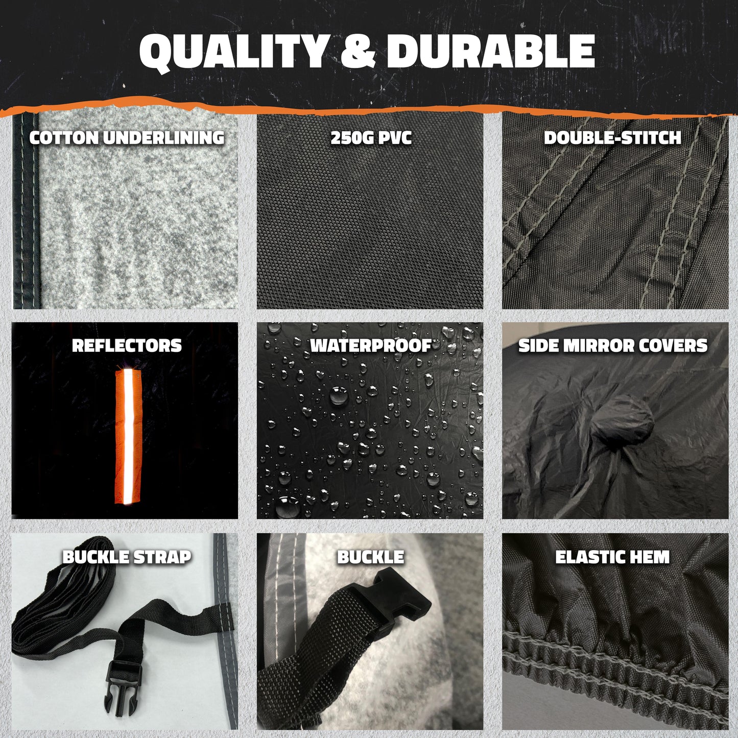 Heavy Duty Waterproof Car & SUV Covers - Cotton Lined