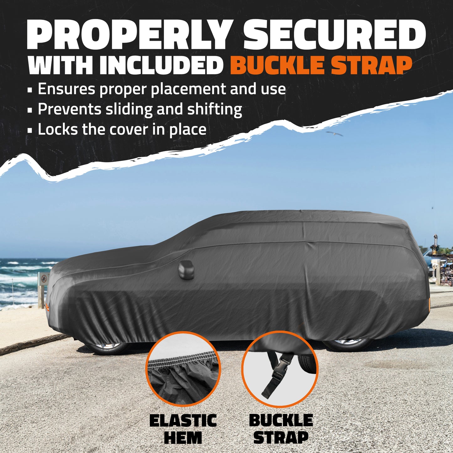 Heavy Duty Waterproof Car & SUV Covers - Cotton Lined