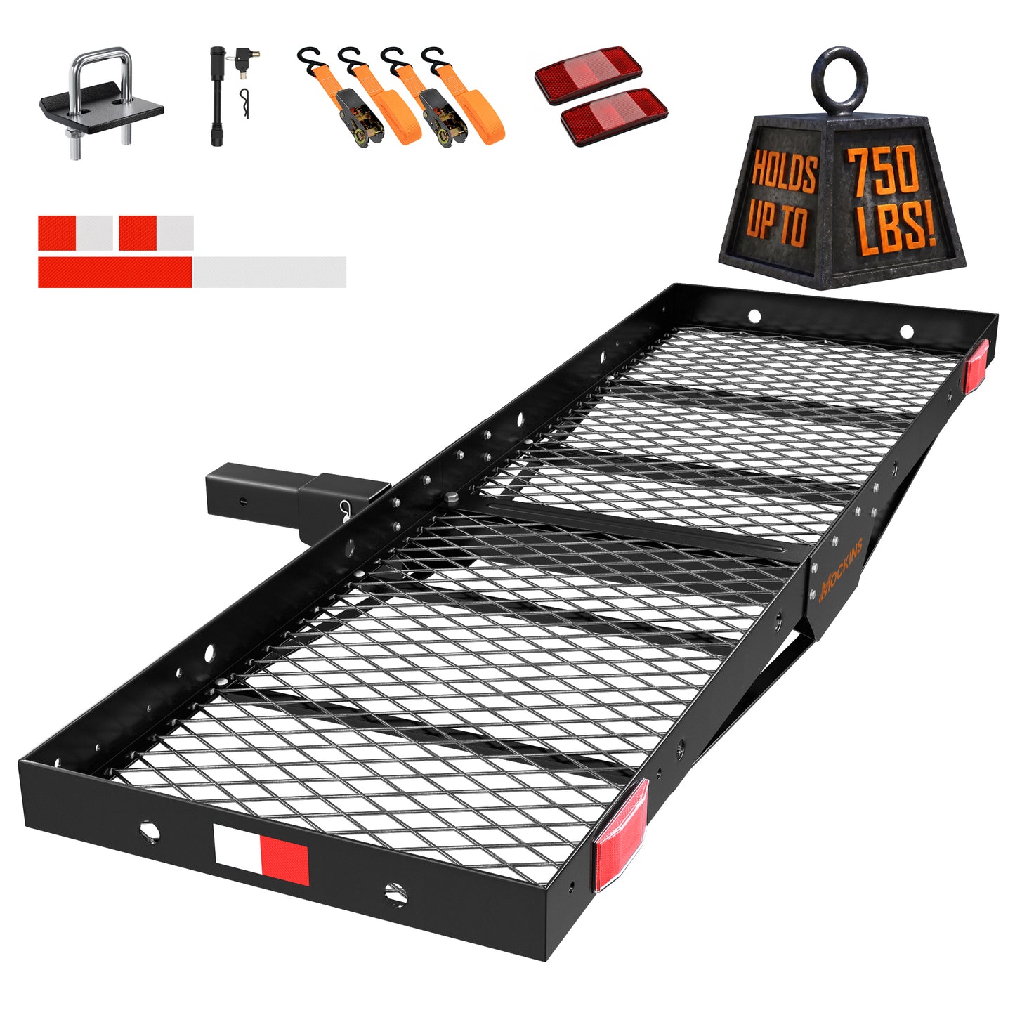 60"x19.3"x2.5" Hitch Carrier Tray with 750 lbs. Capacity