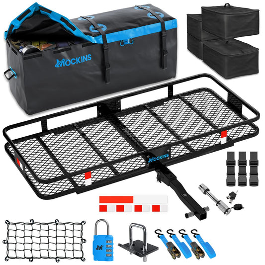 60"x20"x6" Hitch Carrier & 16 Cu Ft Cargo Bag + Packing Cubes