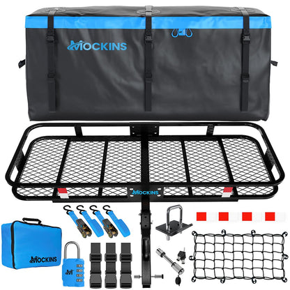 60"x24"x6" Hitch Carrier & 25 Cu Ft Cargo Bag