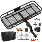 50"x20"x6" Hitch Carrier with 6" Shank Rise & 18 Cu Ft Cargo Bag