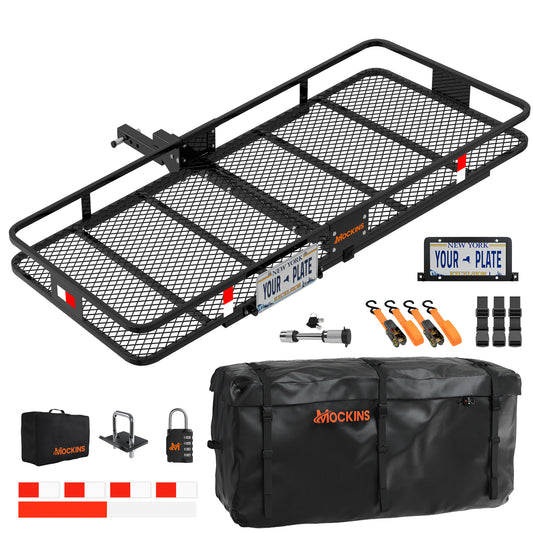 70"x30"x6" XL Hitch Carrier & 40 Cu Ft Cargo Bag