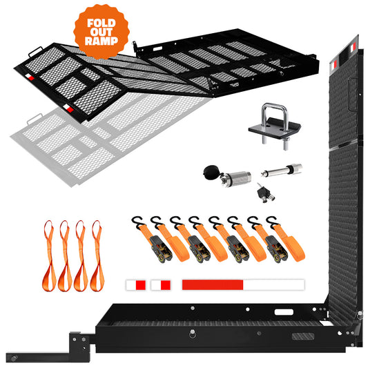 40"x40"x4" Square Wheelchair Hitch Carrier with Ramp