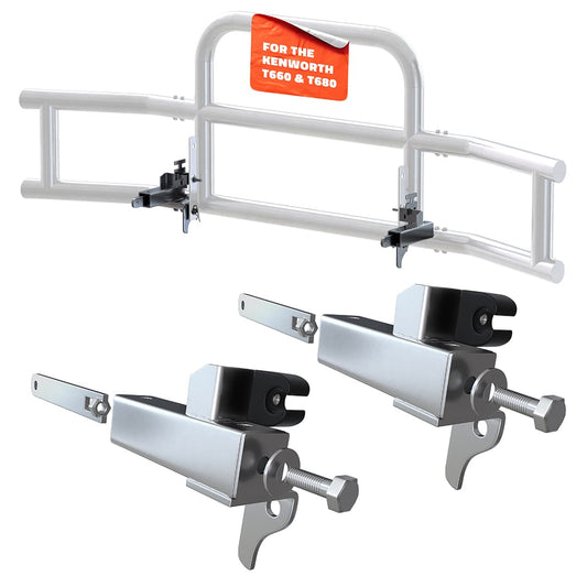 Front Bumper Guard Mounting Brackets for Kenworth T660 / T680 (Brackets ONLY)