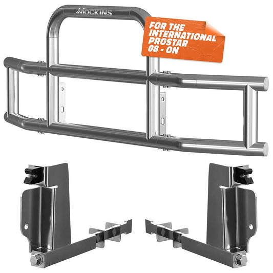 90"x11.5"x25.5" Front Bumper Guard with Mounting Brackets for International Prostar 2008-Current