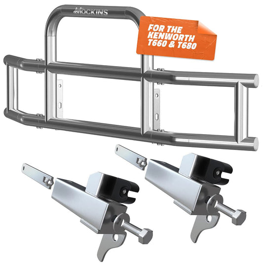 90"x11.5"x25.5" Front Bumper Guard with Mounting Brackets for Kenworth T660 / T680