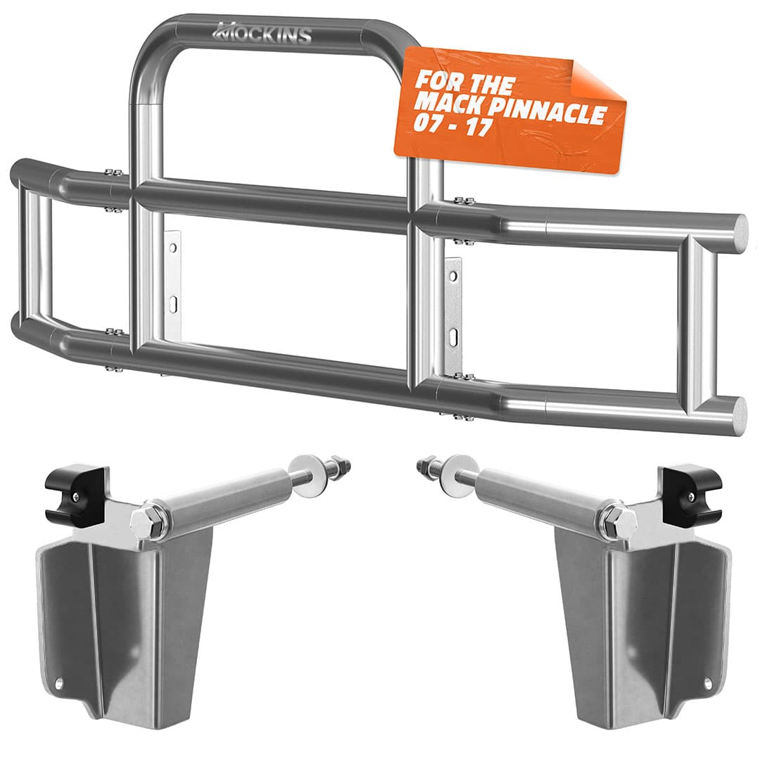 90"x11.5"x25.5" Front Bumper Guard with Mounting Brackets for Mack Pinnacle 2007-2014