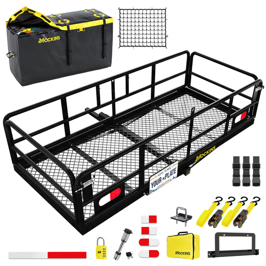 60"x24"x14" High Rail Hitch Carrier & 30 Cu Ft Cargo Bag