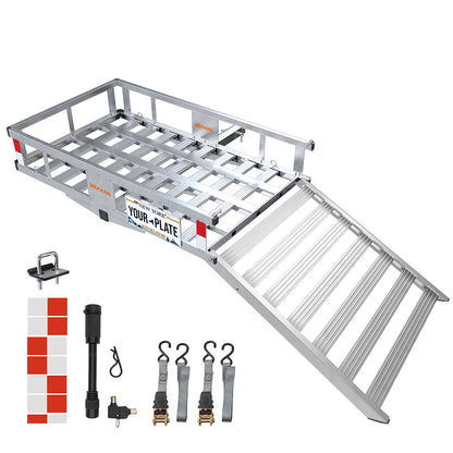 50"x29"x8" Aluminum Hitch Carrier with Ramp