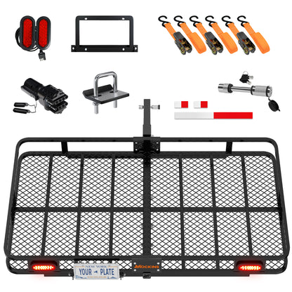 72"x36"x6" XXL Hitch Carrier + Rear Lights