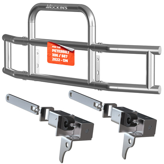 90"x11.5"x25.5" Front Bumper Guard with Mounting Brackets for Peterbilt 386 / 587 2022-2026