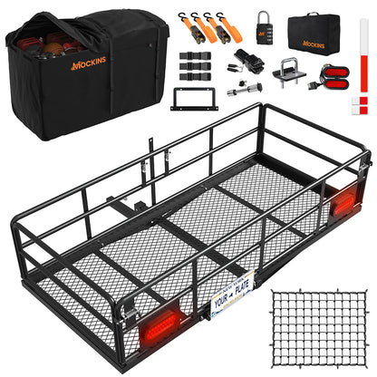 66"x30"x14" XL High Rail Hitch Carrier & 45 Cu Ft Cargo Bag
