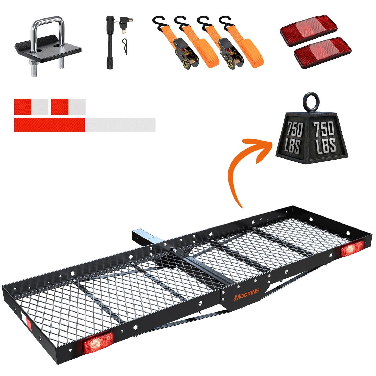 60"x19"x2.5" Hitch Carrier Tray with 750 lbs. Capacity