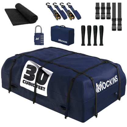 30 Cu Ft. Navy Blue Waterproof Roof Cargo Bag 60"x43"x20"