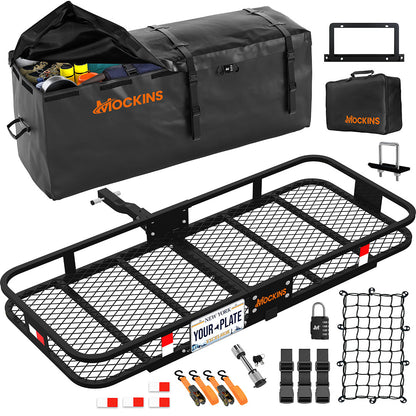 60"x20"x6" Hitch Carrier & 16 Cu Ft Cargo Bag