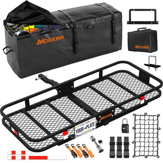 60"x20"x6" Hitch Carrier & 16 Cu Ft Cargo Bag